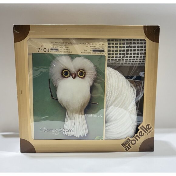 Vintage Aronelle Macramé Owl Wall Hanging Kit #7704 – Complete & Unopened 1970s - Picture 6 of 6